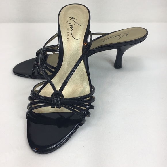 black patent leather sandals low heel
